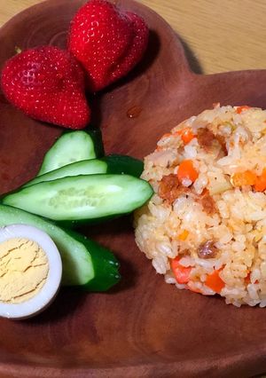 炊飯器でガーリックチキンライス-レシピのメイン写真