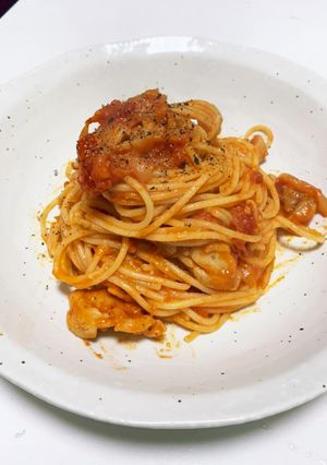 鶏のトマトクリームパスタ-レシピのメイン写真