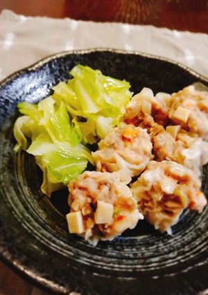 海老入りシュウマイ…付け合わせも-レシピのメイン写真
