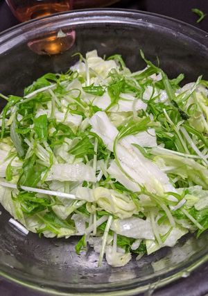 長いもと水菜の簡単サラダ-レシピのメイン写真