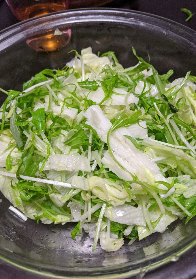 長いもと水菜の簡単サラダ-レシピのメイン写真