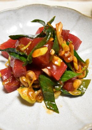 マグロと九条ねぎのコチュジャン和え-レシピのメイン写真