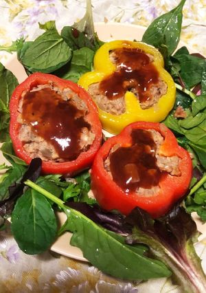 牛蒡で満足◎大豆肉と挽肉のお花ハンバーグ-レシピのメイン写真