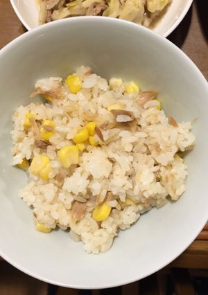 ホクホク！コーンとツナの炊き込みご飯-レシピのメイン写真