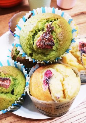 桜とつぶ餡の春っぽマフィン-レシピのメイン写真