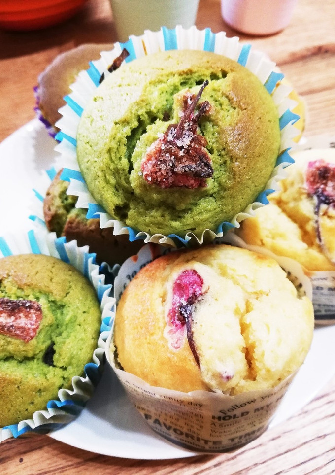 桜とつぶ餡の春っぽマフィン-レシピのメイン写真