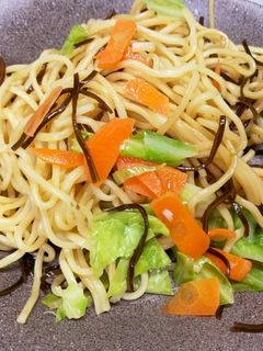 レンジで!あっさり塩こんぶ焼きそば*-レシピのメイン写真