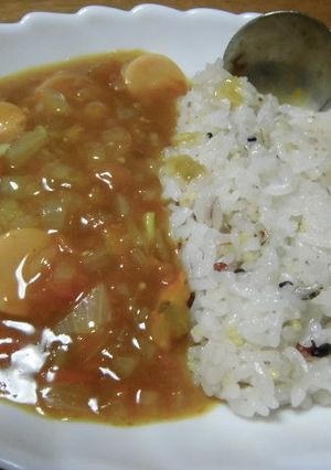 電子レンジでギョニソとトマトの一人カレー-レシピのメイン写真