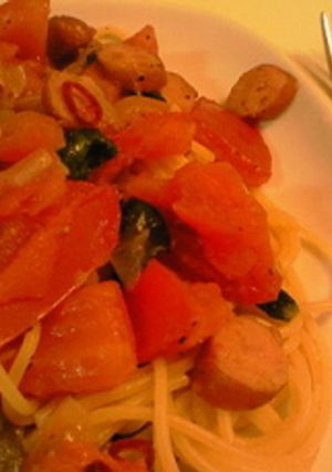 バジルとトマトのピリ辛☆パスタ-レシピのメイン写真