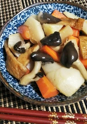 聖護院と霜降りひらたけの煮物-レシピのメイン写真