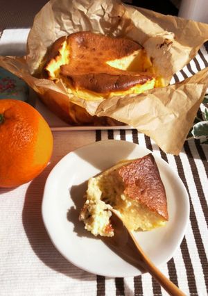 バスク風チーズケーキ♡オレンジバスチー-レシピのメイン写真
