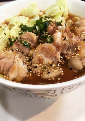 サッポロ一番ごま味☆キャベツ＆鶏肉-レシピのメイン写真