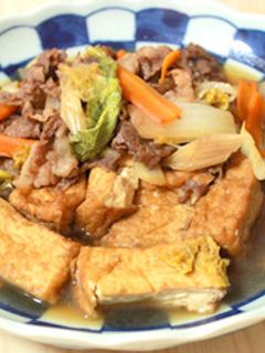 牛肉と厚揚げのすき焼き煮-レシピのメイン写真