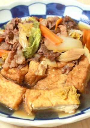 牛肉と厚揚げのすき焼き煮-レシピのメイン写真