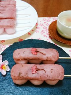 桜が香る✿桜のお花見だんご-レシピのメイン写真