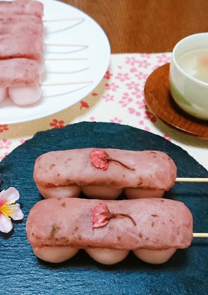 桜が香る✿桜のお花見だんご-レシピのメイン写真