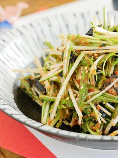 水菜と海苔の韓国風和え物-レシピのメイン写真