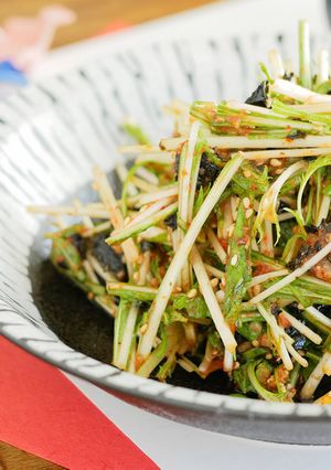 水菜と海苔の韓国風和え物-レシピのメイン写真