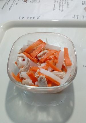 大根と人参のささみ中華風。レンジで作る。-レシピのメイン写真