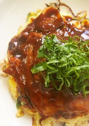 大葉入り！ネギのお好み焼き♪免疫力アップ-レシピのメイン写真