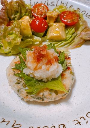 青じそ豆腐ハンバーグ☆梅ポン酢おろしだれ-レシピのメイン写真
