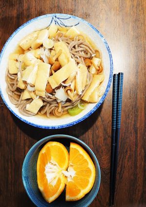 なめこと揚げ掛け蕎麦-レシピのメイン写真