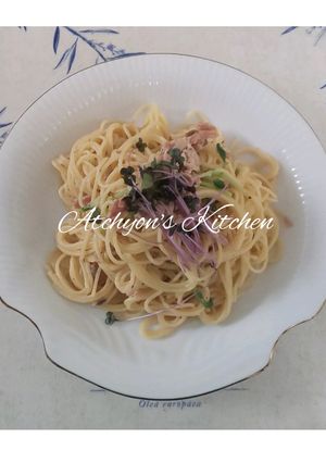 簡単！豆苗入りチーズクリームパスタ-レシピのメイン写真