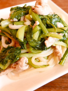 豚小松菜焼うどん-レシピのメイン写真
