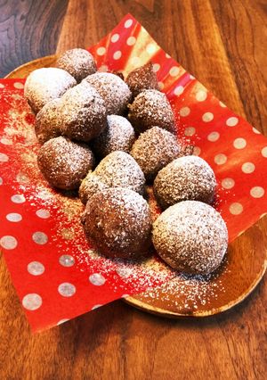 ココア入りもっちり豆腐ドーナツ-レシピのメイン写真