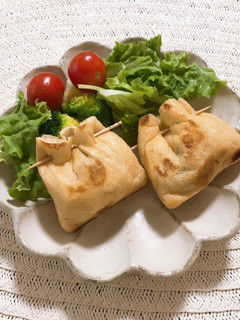 長芋と塩昆布のきんちゃく焼き*-レシピのメイン写真