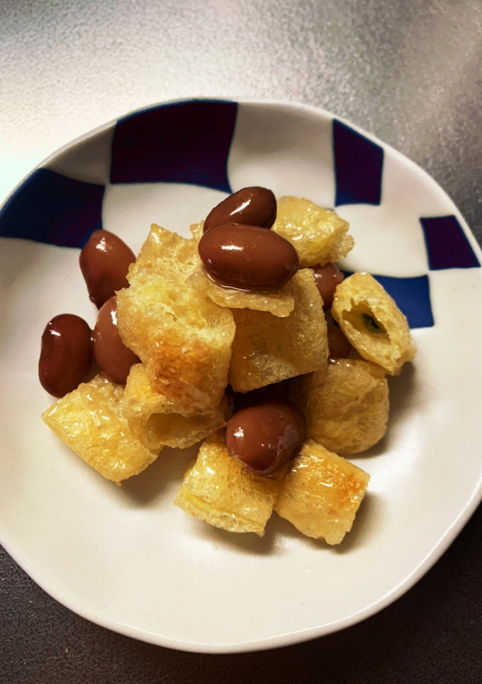 お手軽副菜！金時豆と油揚げ和え-レシピのメイン写真