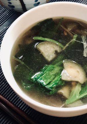 茄子と豚ひき肉の生姜スープ-レシピのメイン写真