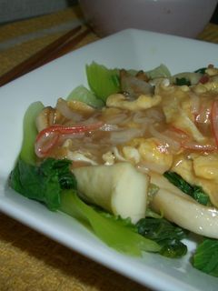 青梗菜とエリンギの酒蒸しあんかけ-レシピのメイン写真