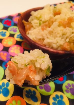 炊飯器で簡単　首を長くして待つエビピラフ-レシピのメイン写真