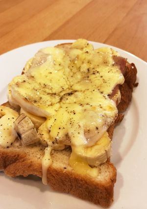 意外と合う！？バナナチーズトースト-レシピのメイン写真