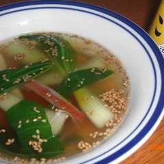 รูปของ ゴマが香るチンゲン菜のスープ