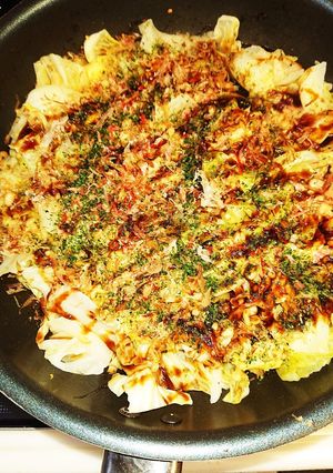減量への道①『ﾅﾝﾁｬｯﾃお好み焼き』-レシピのメイン写真
