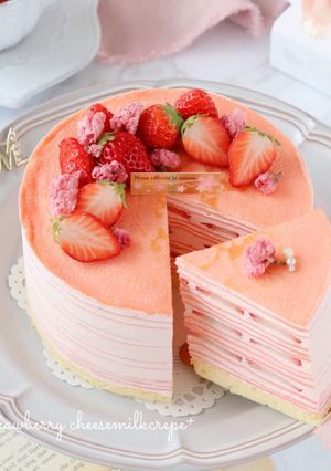 ストロベリー♡チーズミルクレープ-レシピのメイン写真