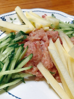 まぐろのたたきと林檎のユッケ-レシピのメイン写真