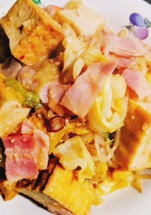 厚揚げとキャベツの味噌炒め-レシピのメイン写真