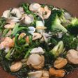 簡単フライパンで☆魚介と野菜のアヒージョ