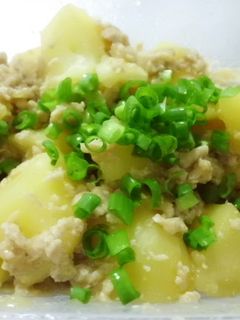 電子レンジでじゃがいものそぼろあんかけ-レシピのメイン写真