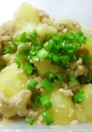 電子レンジでじゃがいものそぼろあんかけ-レシピのメイン写真