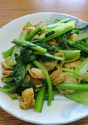 味、最高！ホタテと青菜のカレー風味炒め-レシピのメイン写真