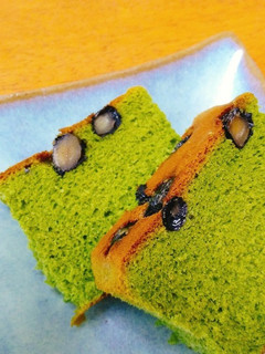 抹茶と甘納豆のカステラ-レシピのメイン写真
