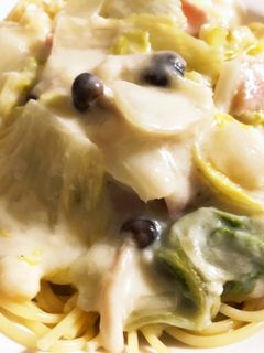 白菜のクリームパスタ-レシピのメイン写真