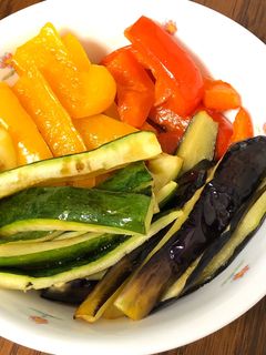 常備菜にも◎彩り4色野菜の素揚げ浸し-レシピのメイン写真
