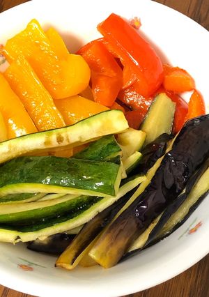 常備菜にも◎彩り4色野菜の素揚げ浸し-レシピのメイン写真