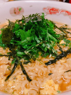サッポロ一番ごま醤油ラーメンふわ玉青紫蘇-レシピのメイン写真
