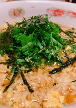 サッポロ一番ごま醤油ラーメンふわ玉青紫蘇-レシピのメイン写真
